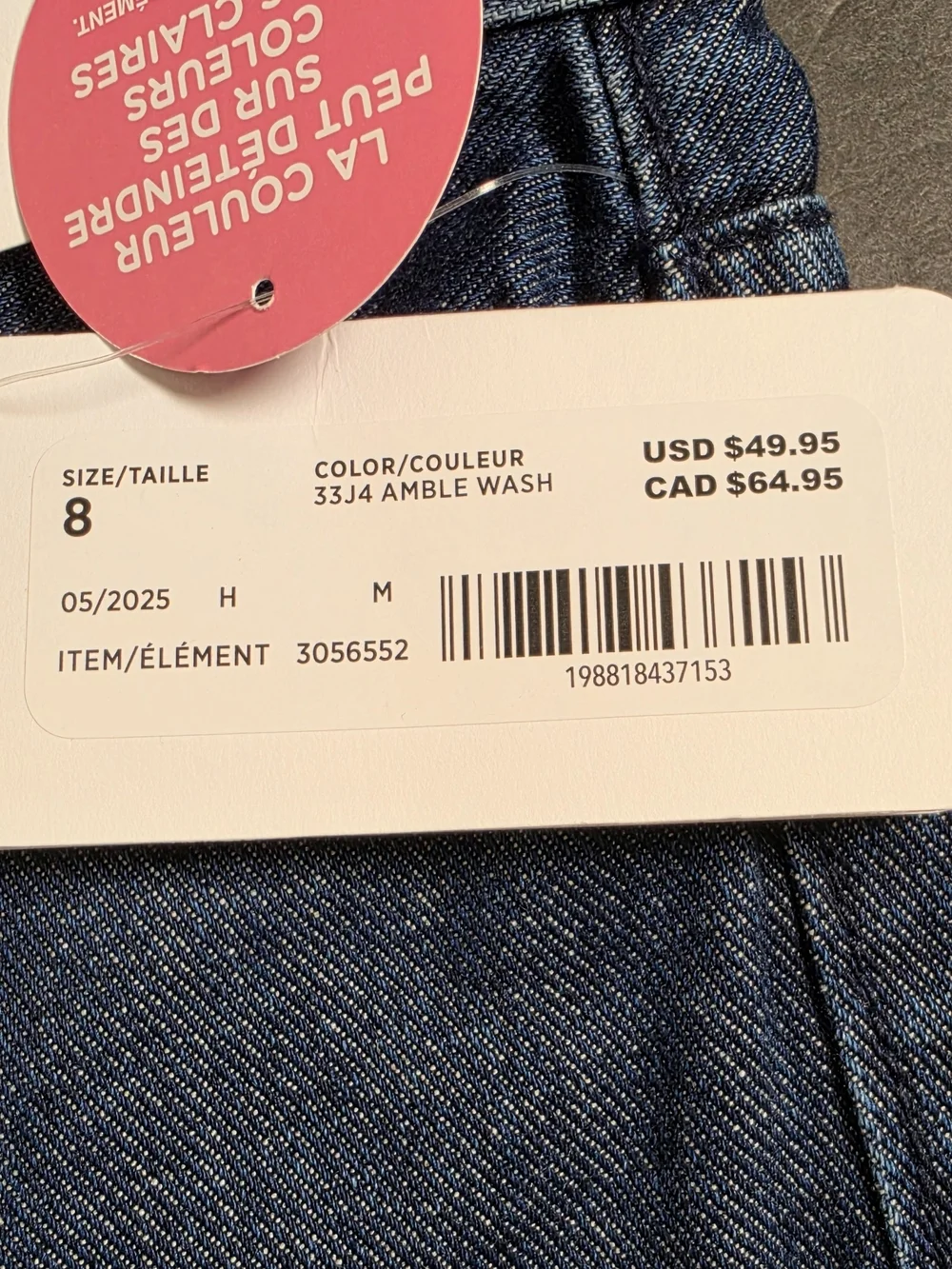 The Children's Place Dark Blue Denim Hello Kitty Jeans with Cream & Pink Accents